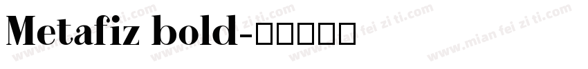 Metafiz bold字体转换